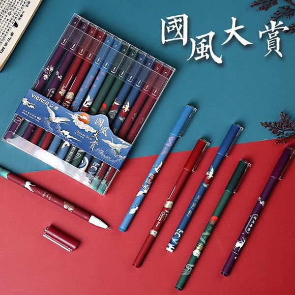 

per pack traditional chinese style kawaii pens fine point stationery school office writing roller ballpoint cute funny gel