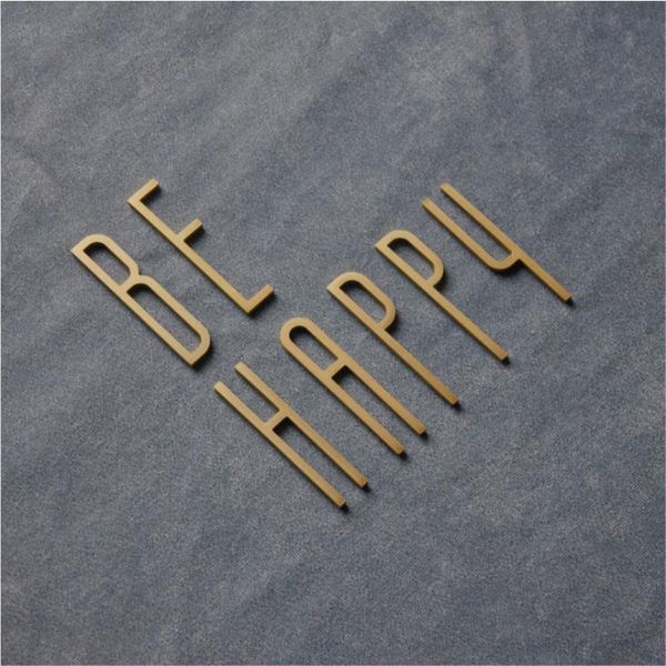 

novelty items solid brass numbers and letters combination wall decor 0-9 a-z for villa house el home door baby name diy