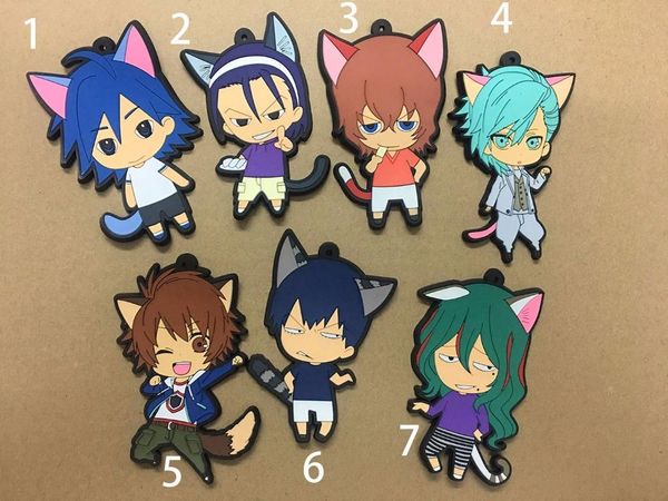 

keychains q version original japanese anime figure rubber silicone sweet smell mobile phone charms keychain strap, Silver