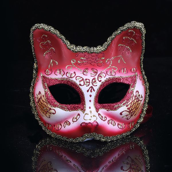 

creative kitten children half face mask party halloween