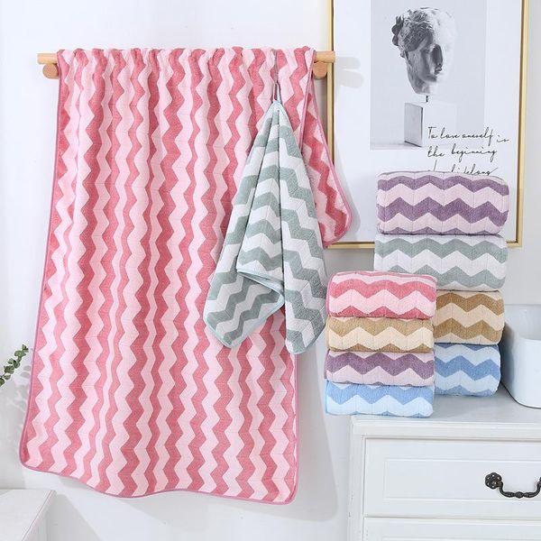 

towel towelling bathroom bathrobe towels kit quick- dry face hand bath coral velvet beach microfiber absorbent gift set