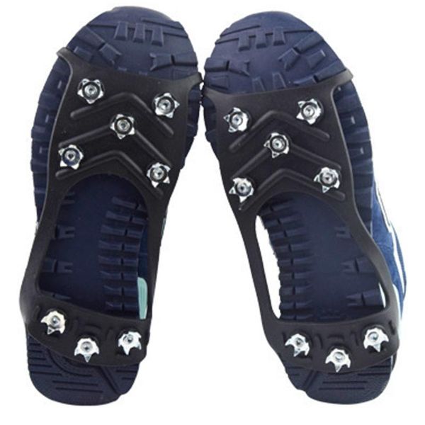 

cords, slings and webbing 1 pair 8 studs anti-skid ice gripper spike winter climbing anti-slip snow spikes grips cleats over shoes covers cr