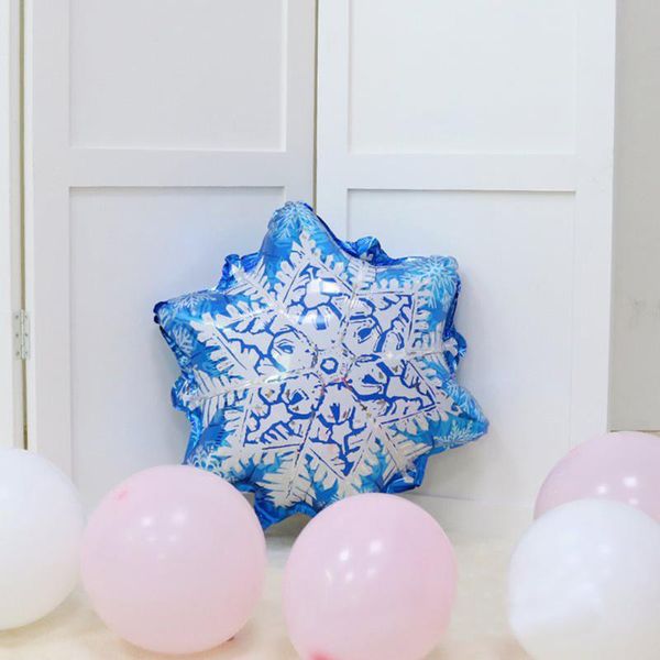 

party decoration 5pcs christmas snowflake balloons cute aluminum foil balloon for festival birthday xmas home decor props