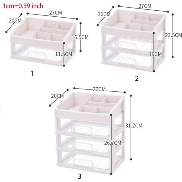 

storage drawers 50lb makeup organiser with clear cosmetic display table box case