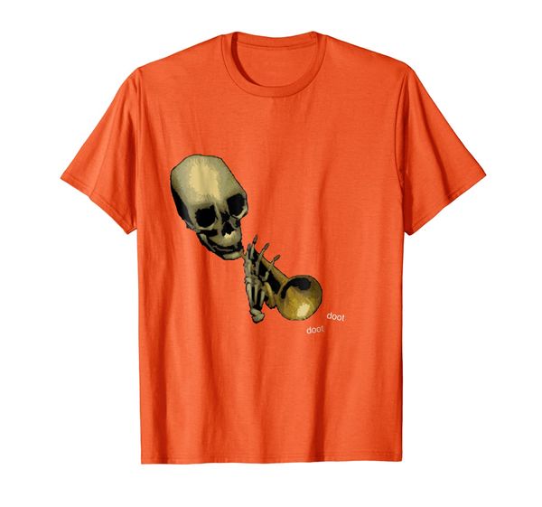 

doot doot, mr. skeletal funny meme t-shirt, White;black