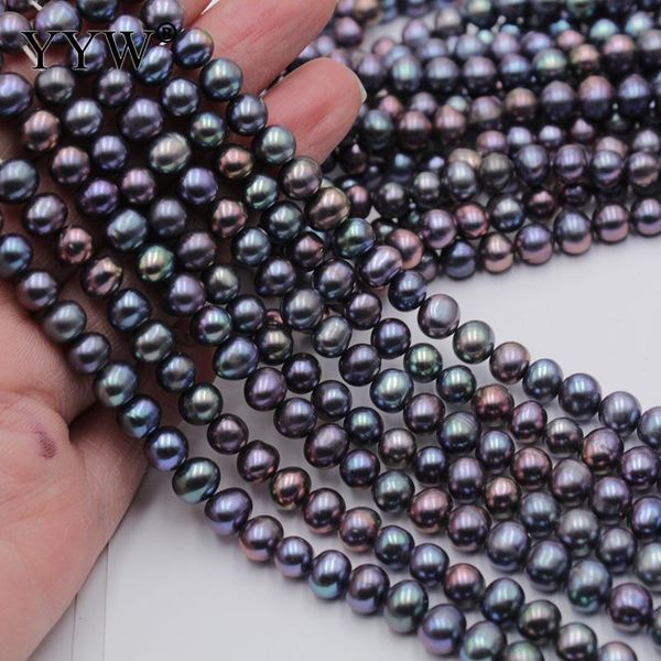 

other real natural black gray pearl beads 7-8mm tiny baroque freshwater for jewelry making accessories diy 37cm strand #n