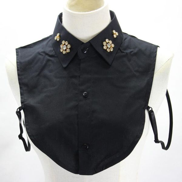 

bow ties women cotton fake collar girls shirt lapel false collars neck tie vintage detachable blouse clothes accessories, Black;gray