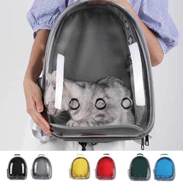 

cat carriers,crates & houses backpack portable outside transparent pet bag ventilation dog big space durable travel
