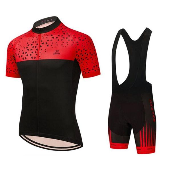 

racing sets cycling jersey set 2021 men mtb bike clothes short sleeve summer quick dry bicycle clothing uniform pro sportswear, Black;blue
