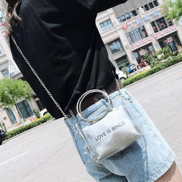 

ring portable laser bag transparent small square chain picture mother and one shoulder messenger female cross body