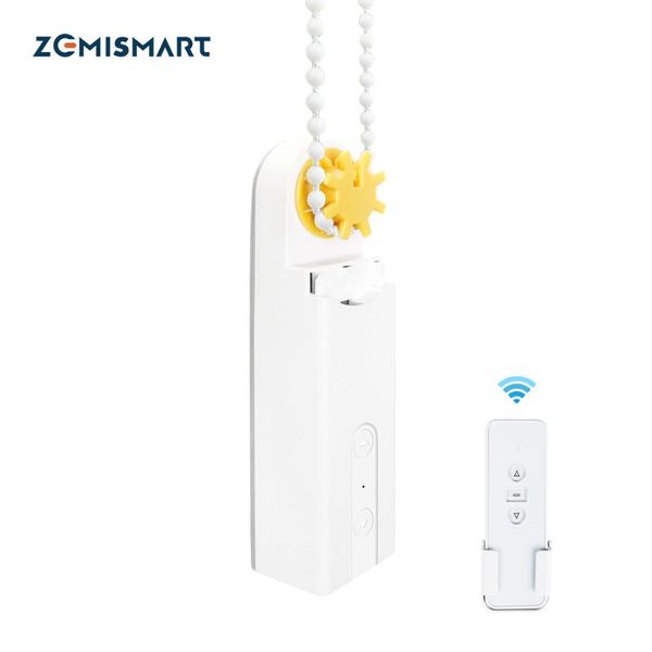 

smart home control zemismart roller shade driver rf with bean or cord chain blinds broadlink built-in battery remote