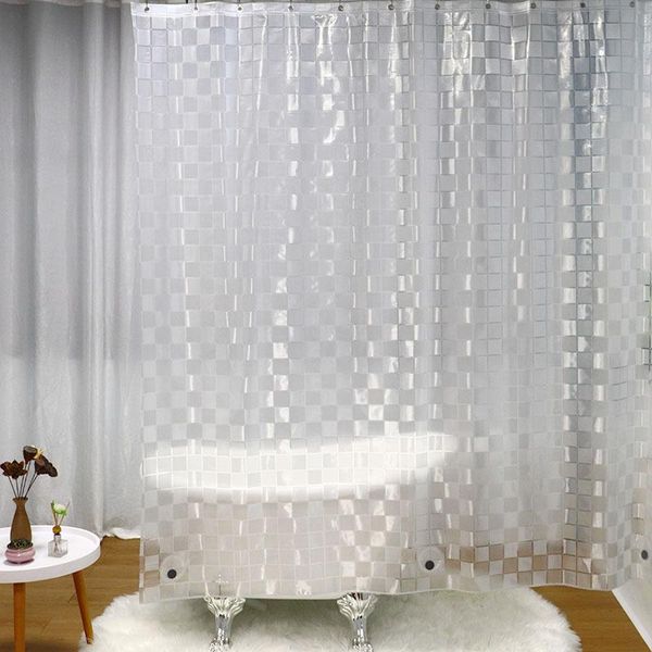 

waterproof mildewproof thickened 3d plastic pvc mosaic shower pebble hanging transparent anti mildew bathroom curtain 1 piece curtains