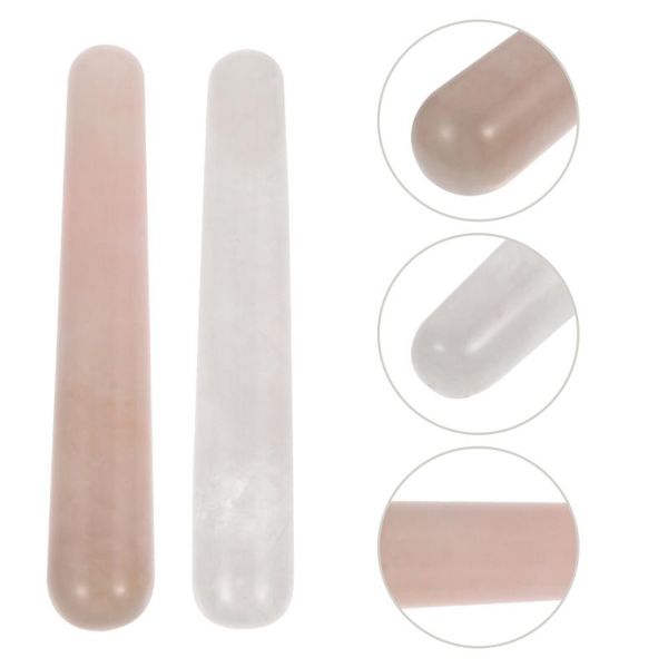 

full body massager 2pcs natural crystal stone stick wands facial massagers for