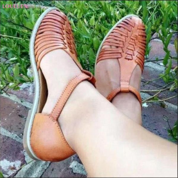 

sandals women's closed toe cage strappy platform casual shoes beach walk buckle strap plus size 35- 43 drop #0501, Black