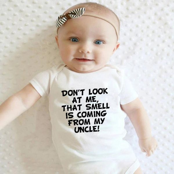 

rompers don't look at me that smell is coming born baby bodysuit infant romper for boys girls costume outfit summer jumpsuit, Blue
