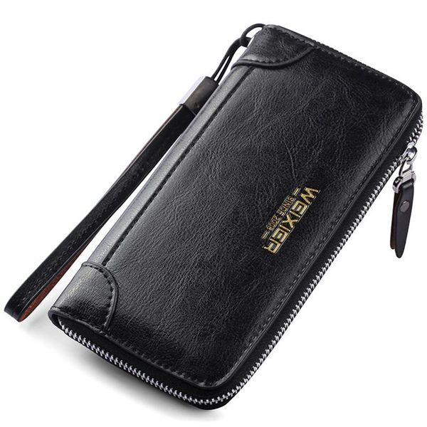 

wallets original men's wallet pu leather purse male clutch money coin bag business men zipper long pocket mws267-9, Red;black