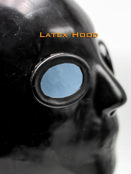 

party masks (ferubber 015) 100% natural latex full head human face mask rubber hood with eyes lenses suffocate fetish wear