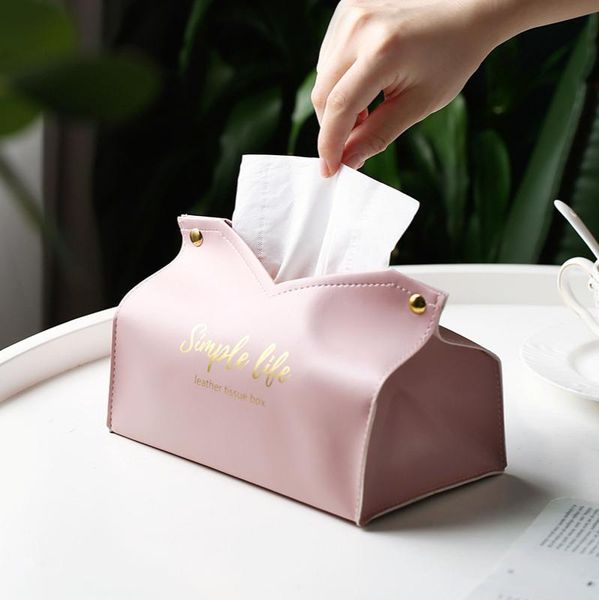 

tissue boxes & napkins 2022 black fashion leather box cosmetic household living room bathroom pumping bedroom girl paper