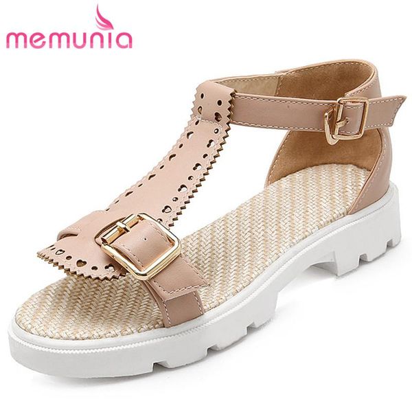 

fashion summer women sandals hollow out causal shoes buckle flats ladies soft pu leather party woman, Black