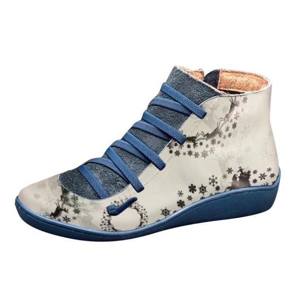 

boots autumn winter women snow warm christmas side zipper low-cut short flat-heel large size botas mujer, Black