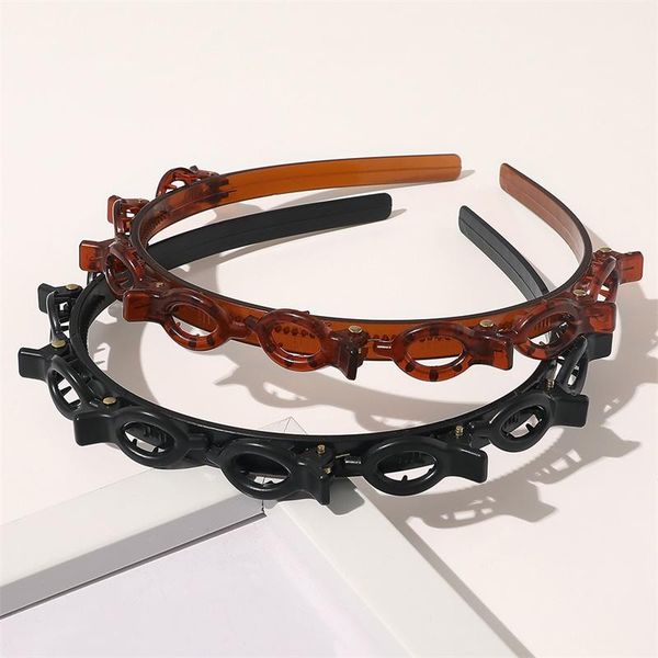 

hair accessories 2021 band women bezel hoop double layer hollow out creativity add small hairpin headband girls