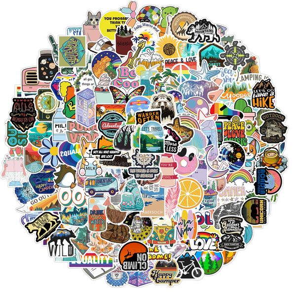 

200pcs/lot ale cartoon graffiti stickers for lapskateboard notebook luggage water bottle car decals kids gifts