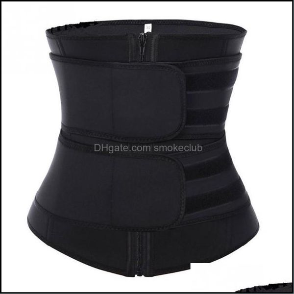 

support safety athletic outdoor as & outdoors sweat slimming sports fitness neoprene shaper corset trimmer belt waist trainer drop delivery, Black;gray