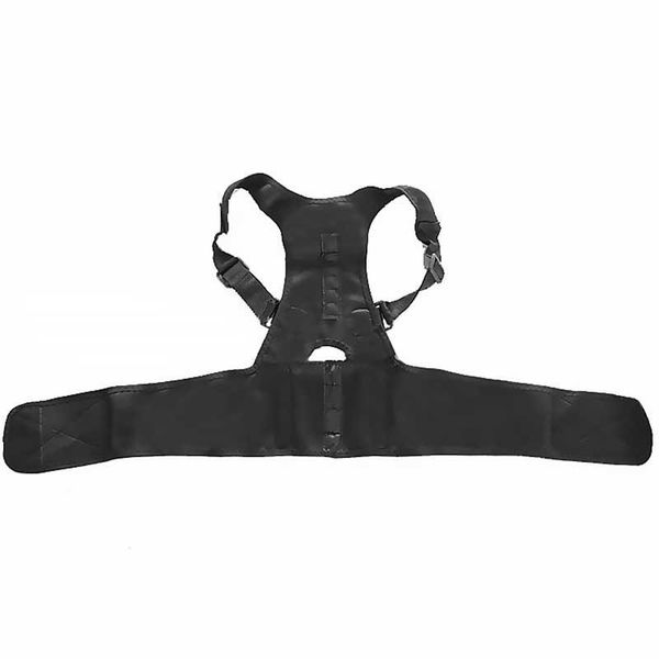 

male female adjustable magnetic posture corrector corset back brace belt lumbar support straight body building resistance bands