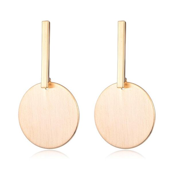 

dangle & chandelier shineland fashion drop earring for women jewelry gold color round earrings aretes de mujer modernos 2021 n50, Silver