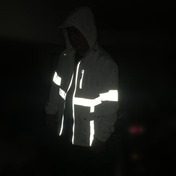 

men's jackets coats reflective stitching stereo pocket outdoor sports hooded windbreaker and women's harajuku hip hop jacket vc5h, Black;brown