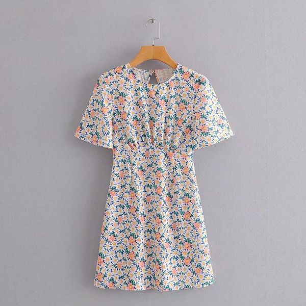 

casual dresses summer fashion floral print o-neck trend short dress elegant for women vestido de mujer, Black;gray