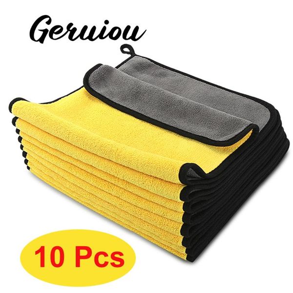 

10pcs auto detailing car wash microfiber towel cleaning drying cloth care sponge