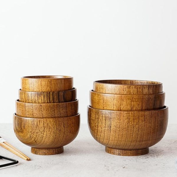 

bowls rice soup salad fruit candy wooden container storage