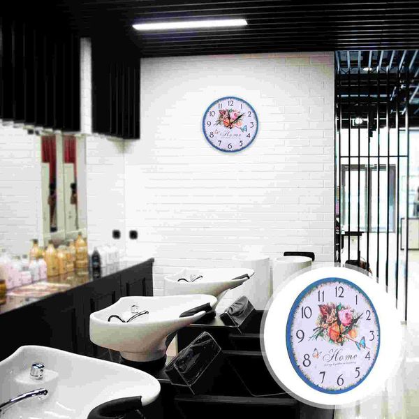 

wall clocks 1pc household hanging clock ornament vintage flower wooden