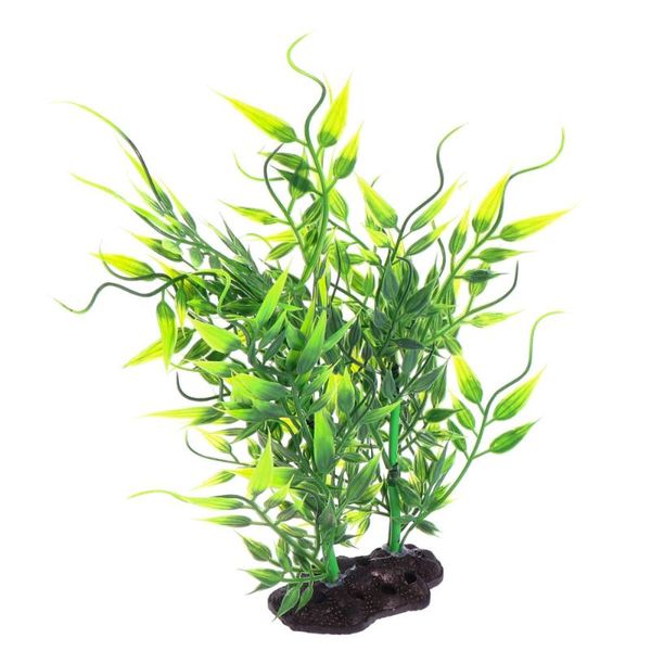 

simulation plant water grass artificial small bamboo for aquarium fish tank decoration (green) decorations