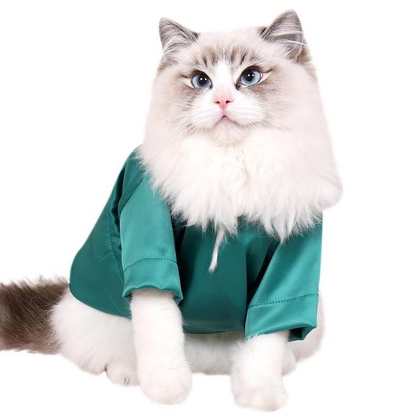 

cats casual t-shirt cool breathable soft comfortable round neck short sleeve clothes fashion solid color pet cat dog costumes