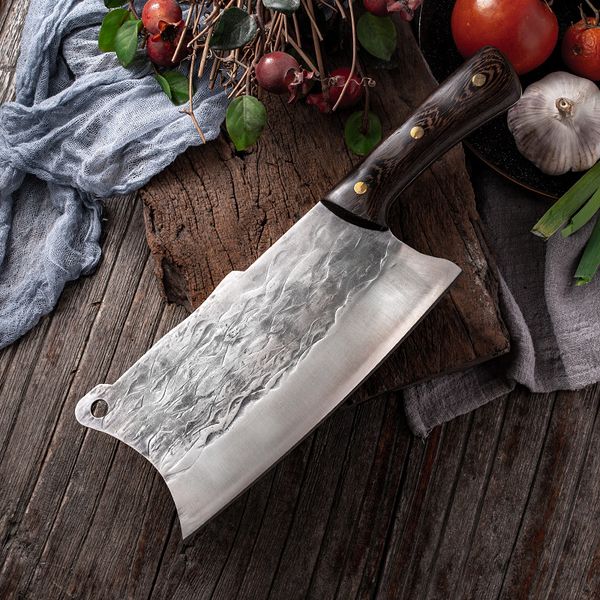 Hacken Schneiden Chef Küchenmesser Gehämmert Chopper Messer Mangan Edelstahl Chinesische Sushi Sashimi Cleaver Werkzeug