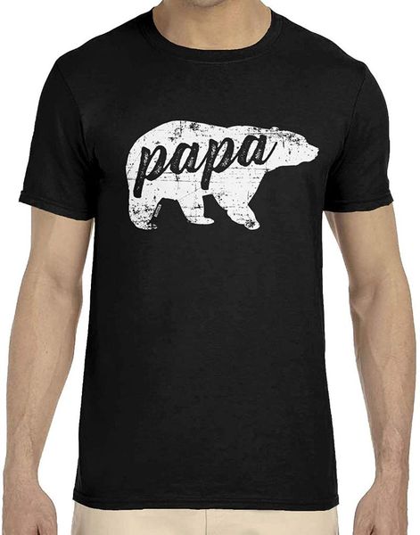 

men's t-shirts papa bear birthday tshirt, White;black