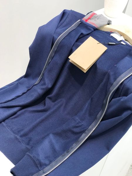 

20ss retro sports casual hoodie men sweatshirts youth must collar stitching contrast oversized zipper windproof exquisite chest embroidery, Black