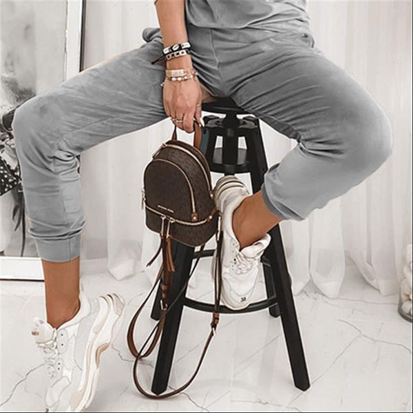 

solid velvet trousers autumn women pants elegant pocket joggers sweatpants fashion casual comfort feet woman pantalon femme, Black;white