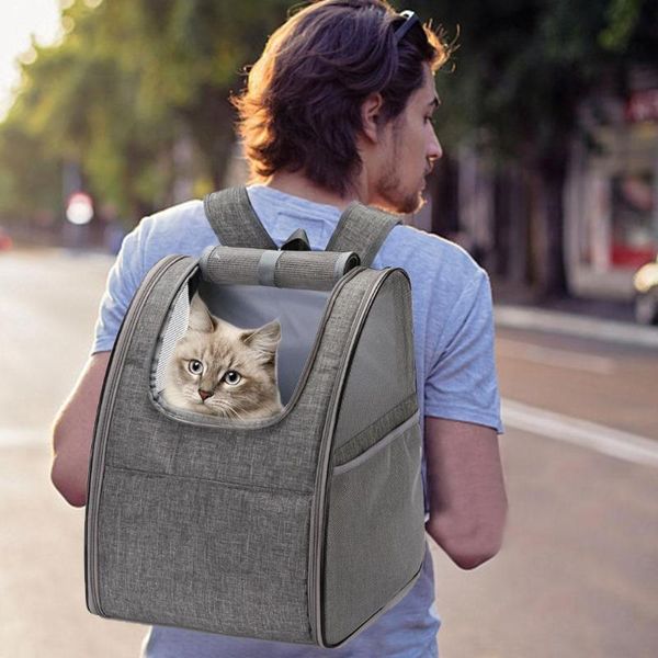 

cat carriers,crates & houses pet carrier breathable portable mesh backpack with cushion back support for outdoor travel hiking camping