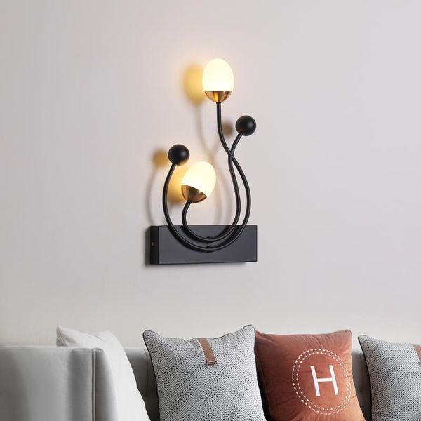 

wall lamp modern led light for bedside bedroom living room black aisle hallway staircase indoor sconce decor fixtures 2021