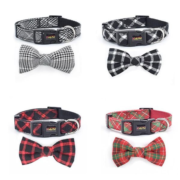

dog collars & leashes fashion plaid stripe cat collar leash adjustable pet accessories for small dogs cats puppy chain collier chien