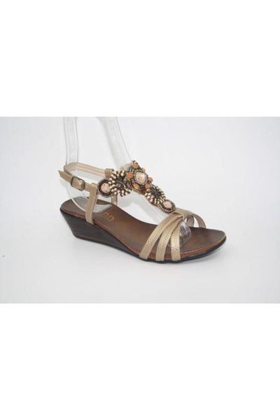 

sandals women's gold wedges with buckle, Black