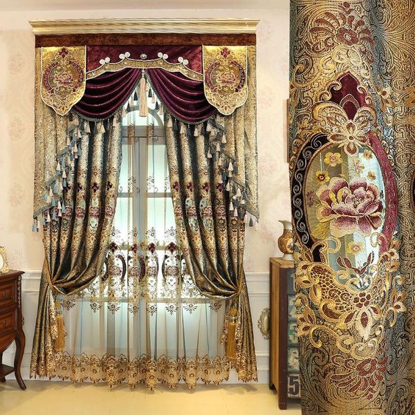 

curtain & drapes atmospheric gold leather hollowed out luxury high-end european style curtains for living dining room bedroom