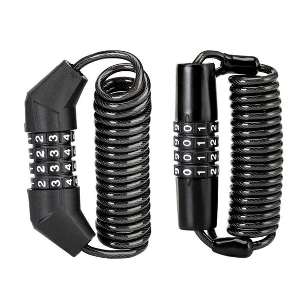 

bike locks t8nc scooter motorcycle helmet chain lock 4-digit password combination for portable mtb road cable