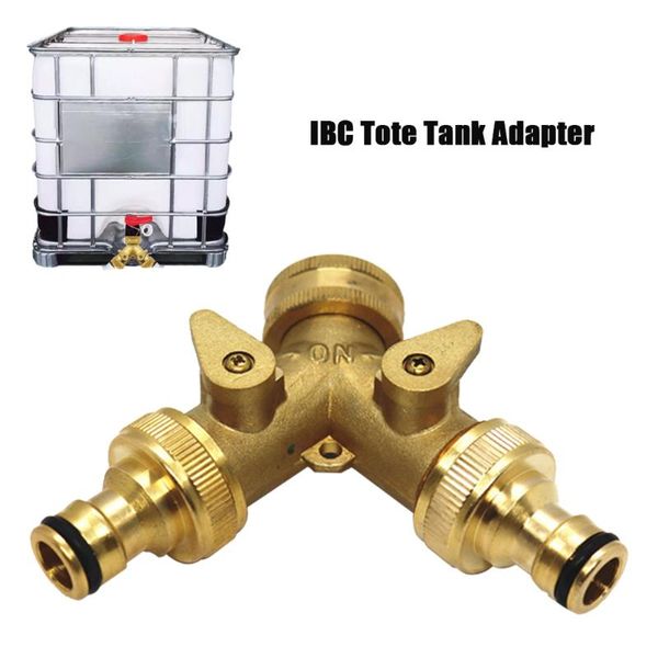 

watering equipments y-typ ibc tote tank adapter 3/4 inch brass garden hose quick connector ton barrel joint dn50