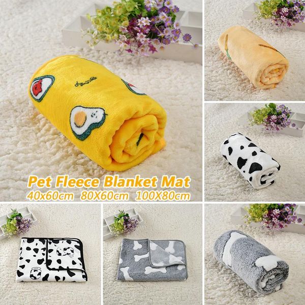 

super soft pet blanket autumn winter fleece cats dogs throw blankets for dog puppy kitten cat indoor warm sleep mat accessories kennels & pe