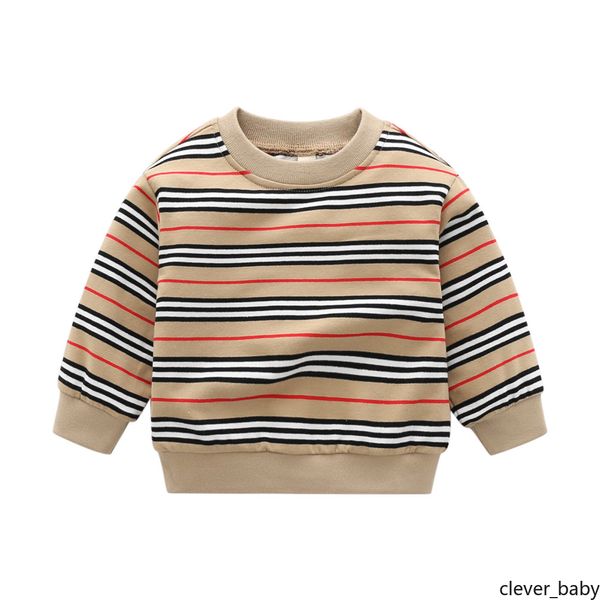 

Spring Autumn Children Sweatshirts Stripe Long Sleeve Boys Hoodies Unisex Kids Casual Pullovers Tops, As picture