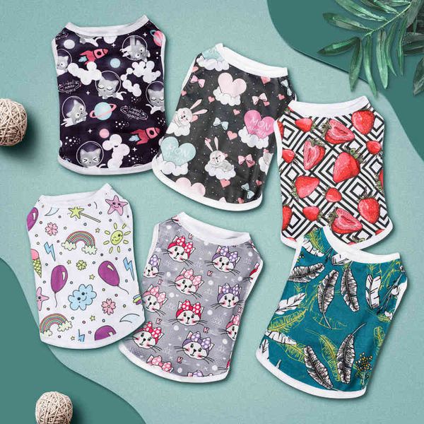 

factory pet cloth spring and summer printed thin vt dog fadu teddy small